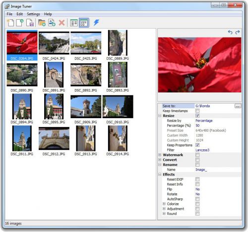 نرم افزار تغییر اندازه دسته جمعی تصاویر Image Tuner 5.3