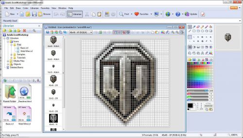 دانلود نرم افزار توانمند ساخت و ویرایش آیکون‌ها Axialis IconWorkshop